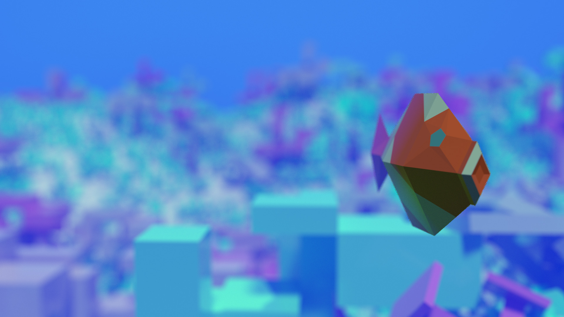 Render of a low poly fish